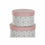 Set de Cajas Organizadoras Apilables DKD Home Decor Redondo Rosa Cartón