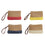 Neceser DKD Home Decor Fibra Amarillo Azul Blanco Rojo Beige 20 x 5 x 15 cm (4 Piezas)