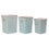 Juego de Cestos DKD Home Decor Poliéster Fibra Boho (37 x 37 x 50 cm) (3 Piezas)