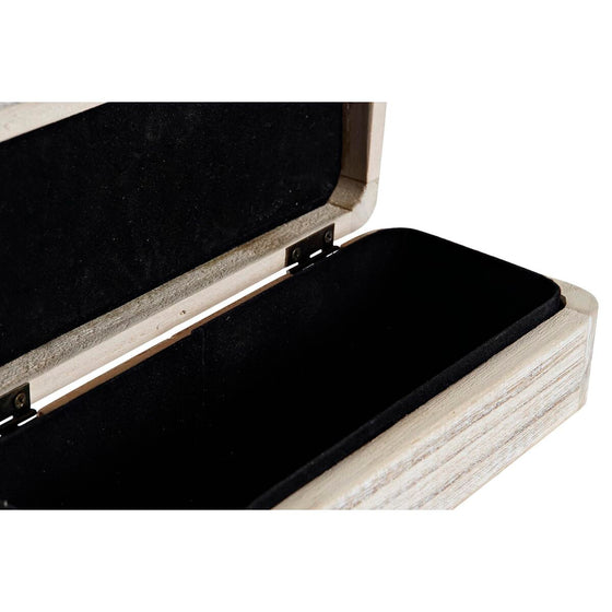 Caja-Joyero DKD Home Decor Natural Madera MDF 20 x 8 x 5 cm (2 Unidades)