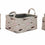 Juego de Cestas DKD Home Decor Marrón Gris Naranja 40 x 30 x 20 cm (3 Piezas)