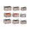 Juego de Cestas DKD Home Decor Marrón Gris Naranja 40 x 30 x 20 cm (3 Piezas)