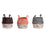 Cesto para la Ropa Sucia DKD Home Decor Gris Naranja 28 x 28 x 30 cm (3 Unidades)