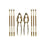 Set para Marisco DKD Home Decor Dorado Acero Inoxidable 8 Piezas 3 x 3 x 15 cm