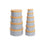 Set de Cajas Organizadoras Apilables DKD Home Decor Animales Redondo Azul Cartón (37,5 x 37,5 x 18 cm)