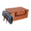 Cesta DKD Home Decor Pícnic Marrón Azul marino Mimbre (46 x 30 x 20 cm)