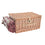 Cesta DKD Home Decor Pícnic Natural Rojo Mimbre (44 x 30 x 22 cm)