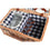 Cesta DKD Home Decor Pícnic Natural Azul Mimbre (48 x 32 x 22 cm)
