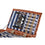 Cesta DKD Home Decor Pícnic Marrón Azul marino Mimbre 42 x 30 x 20 cm