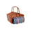 Cesta DKD Home Decor Pícnic Marrón Azul marino Mimbre 42 x 30 x 20 cm