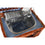 Cesta DKD Home Decor Pícnic Natural Azul Mimbre (40 x 28 x 20 cm)
