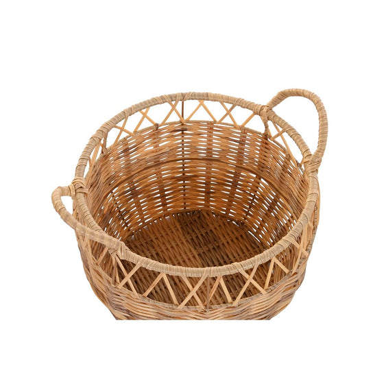 Juego de Cestas DKD Home Decor Natural Metal PE (38 x 38 x 27 cm)