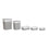 Juego de Cestos DKD Home Decor Gris Poliéster Mimbre (44 x 34 x 56 cm)