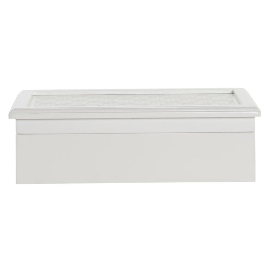Caja para Relojes DKD Home Decor 29 x 20 x 9 cm Cristal Blanco Rosa claro Madera MDF