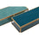 Caja-Joyero DKD Home Decor Cristal Metal Turquesa Azul cielo 25 x 10 x 5 cm (2 Unidades)