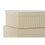 Set de Cajas Organizadoras Apilables DKD Home Decor Blanco Cuadrada Cartón Mostaza (43,5 x 33,5 x 15,5 cm)