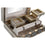 Caja-Joyero DKD Home Decor Champán Natural Madera Aluminio 22,5 x 18,8 x 7,6 cm