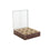 Caja para Infusiones DKD Home Decor Verde Mostaza Marrón oscuro Metal Cristal Madera MDF (4 Unidades)
