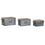 Juego de Baúles Home ESPRIT Plateado Marrón oscuro Metal Vintage 60 x 38 x 32,5 cm