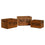Cajas de almacenamiento Home ESPRIT N.23 Marrón Madera de abeto 37 x 27 x 23 cm 3 Piezas