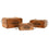 Cajas de almacenamiento Home ESPRIT Genuine Natural Madera de abeto 38 x 24 x 20 cm 3 Piezas