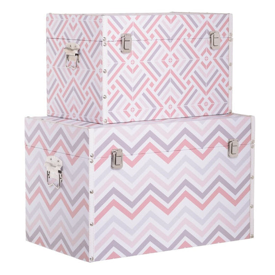 Juego de Baúles 51 x 31 x 32 cm PVC DMF (2 Piezas)