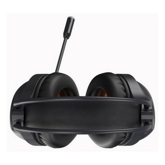 Auriculares con Micrófono Gaming KSIX Drakkar USB LED Negro Rojo