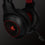 Auriculares con Micrófono Gaming KSIX Drakkar USB LED Negro Rojo