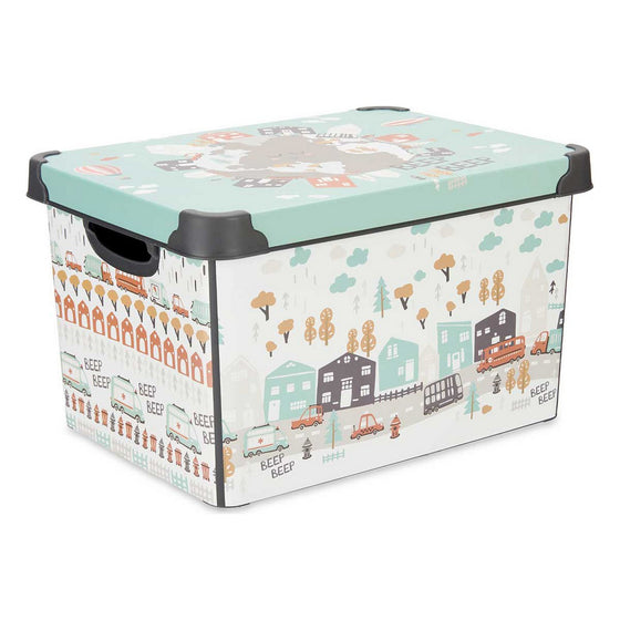Caja de Almacenaje Road Con asas Plástico 17 L (27,5 x 22 x 36,5 cm)