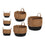 Juego de Cestas Negro Marrón Algas marinas (3 pcs)