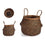 Cesto Marrón Negro Natural Junco 8 L 31 x 38 x 31 cm