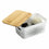 Caja Multiusos Confortime Blanco Marrón Bambú Plástico 26,2 x 17,5 x 12,5 cm (8 Unidades)