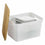 Caja Multiusos Confortime Blanco Marrón Bambú Plástico 36,5 x 27 x 21,5 cm (6 Unidades)