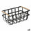 Cesta Multiusos Confortime Negro 36 x 22 x 15,5 cm (6 Unidades)