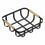 Cesta Multiusos Confortime Negro 23 x 23 x 8 cm (6 Unidades)