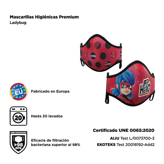 Mascarilla Higiénica My Other Me 2 Unidades LadyBug