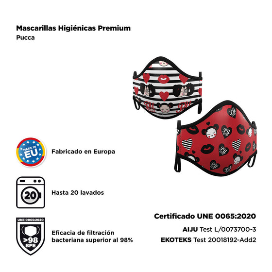 Mascarilla Higiénica My Other Me Pucca 2 Unidades