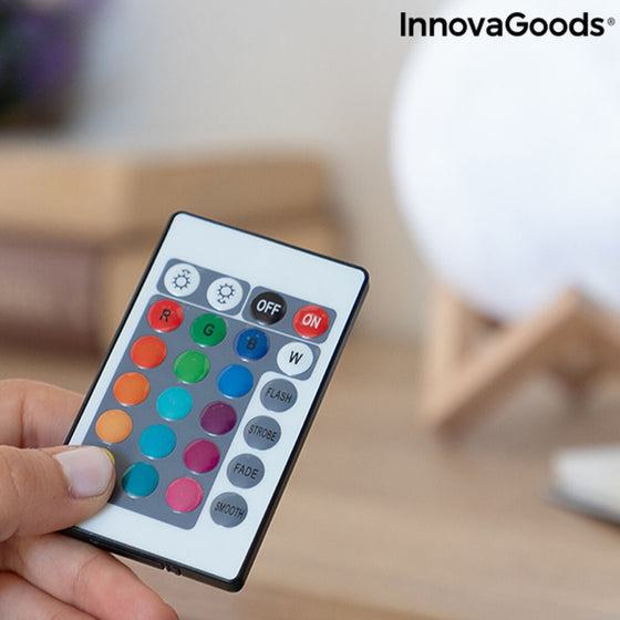 Lámpara LED Recargable Luna Moondy InnovaGoods Madera 1,5 W (1 unidad) (Reacondicionado A)