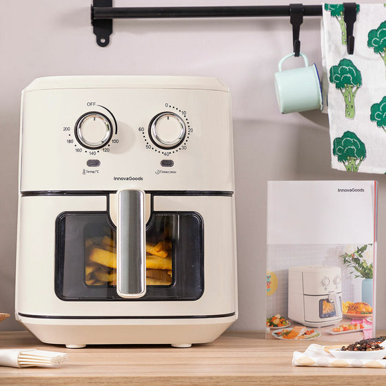 Freidora de Aire InnovaGoods Crema 1700 W 6,5 L Acero Inoxidable (Reacondicionado A)