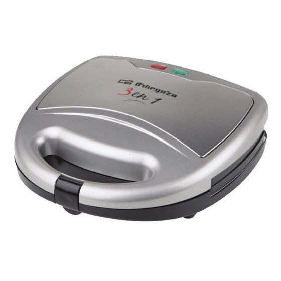 Sandwichera Orbegozo Plateado 800 W