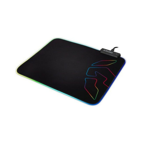 Alfombrilla Gaming con Iluminación LED Krom Knout RGB RGB (32 x 27 x 0,3 cm) Negro