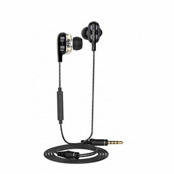 Auriculares con Micrófono CoolBox COO-AUR-S04DD Negro