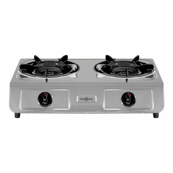Hornillo de Gas Vitrokitchen 265IB Negro Acero Acero Inoxidable