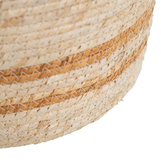 Juego de Cestos Natural Beige 33 x 33 x 38 cm Fibra natural (3 Piezas)