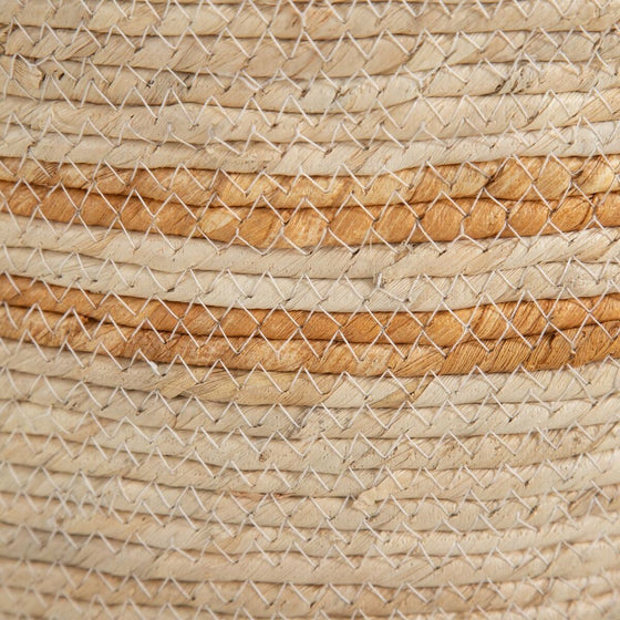 Juego de Cestos Natural Beige 33 x 33 x 38 cm Fibra natural (3 Piezas)