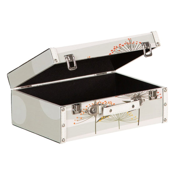 Juego de Baúles 34,5 x 24,5 x 14 cm Flores Lona DMF (2 Piezas)