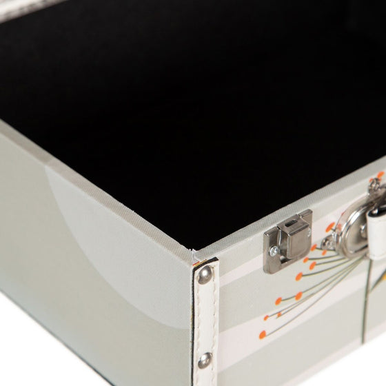 Juego de Baúles 34,5 x 24,5 x 14 cm Flores Lona DMF (2 Piezas)