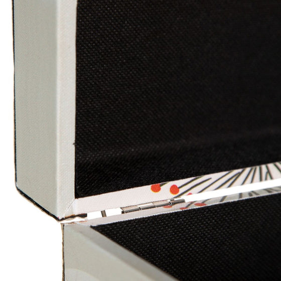 Juego de Baúles 34,5 x 24,5 x 14 cm Flores Lona DMF (2 Piezas)