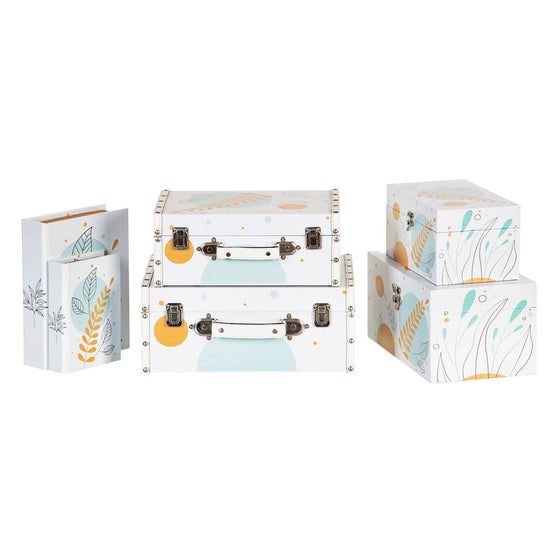 Juego de Baúles 34,5 x 24,5 x 14 cm Lona DMF (2 Piezas)