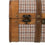 Juego de Baúles 50 x 36 x 20 cm Tejido Sintético Madera Cuadros (2 Piezas)
